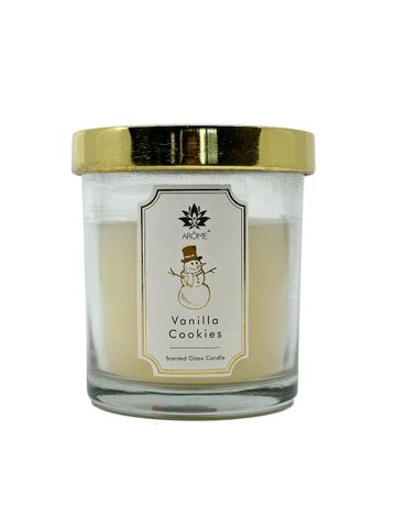 AR126 AR AROME GLASS SCENTED CANDLE VANILLA COOKIES 125 G-1
